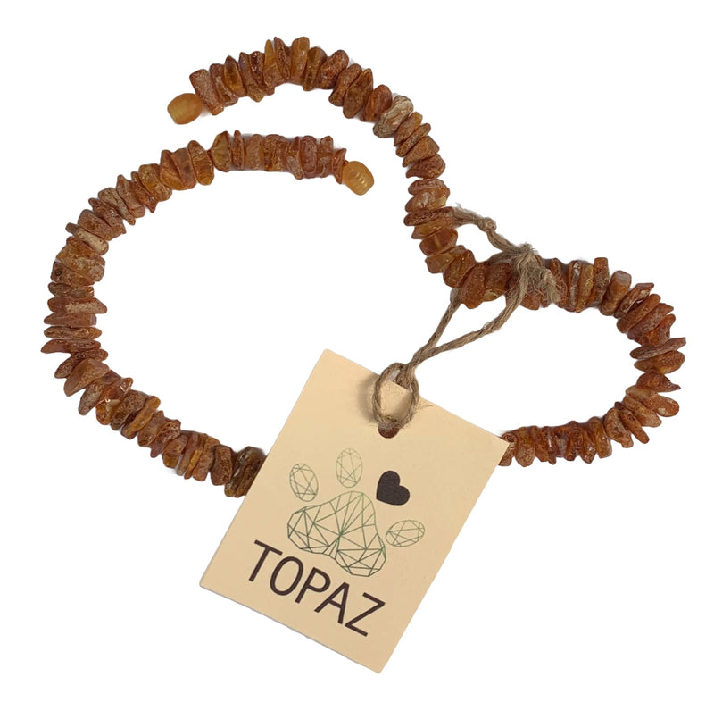 TOPAZ® amber necklace length 30 cm dog against ticks and fleas tick protection dog - BeesActive Australia