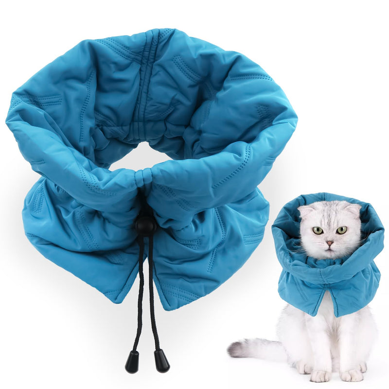 Huiyoulan Neck Brace Cat Protection, Adjustable Soft Cat Neck Brace, Elizabethan Collar, Post-Op Collar Protective Collar for Cats, Prevents Cats From Licking Wounds (S) - BeesActive Australia