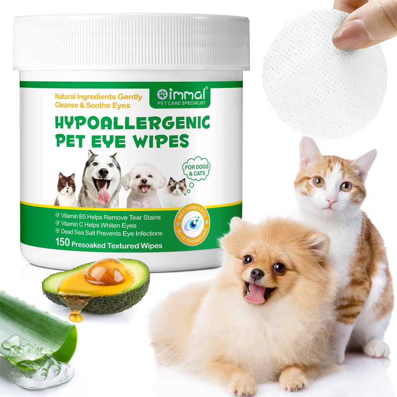 WeiWeiLa Dog Eye Cleaning Wipes Pack of 150, Eye Care Finger Pads for Dogs, Dog Eye Care and Dog Tear Stain Remover, Gentle Dog Care - BeesActive Australia