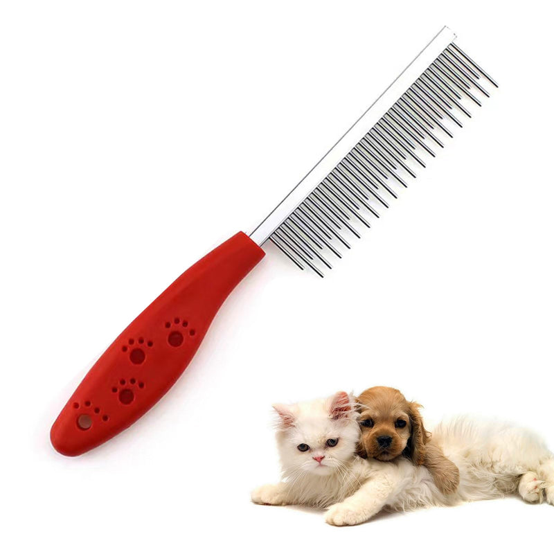 Pets fur detangler comb, stainless steel pet care comb, fur comb cat, dog comb, cat comb, flea comb for cats, detangling comb dog, cat comb with double-sided metal, combination comb for dogs, 1 piece - BeesActive Australia