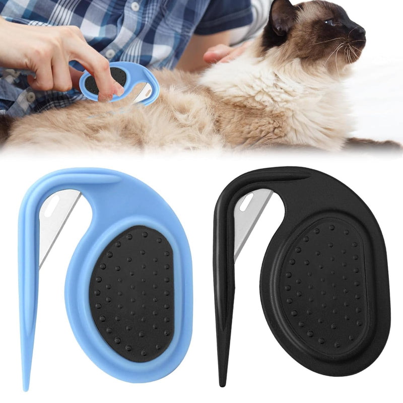 Pack of 2 knot comb hair removal tool, pet knotting comb, detangling knife cat with steel blade, grooming cat, for removing matted and loose hair - BeesActive Australia