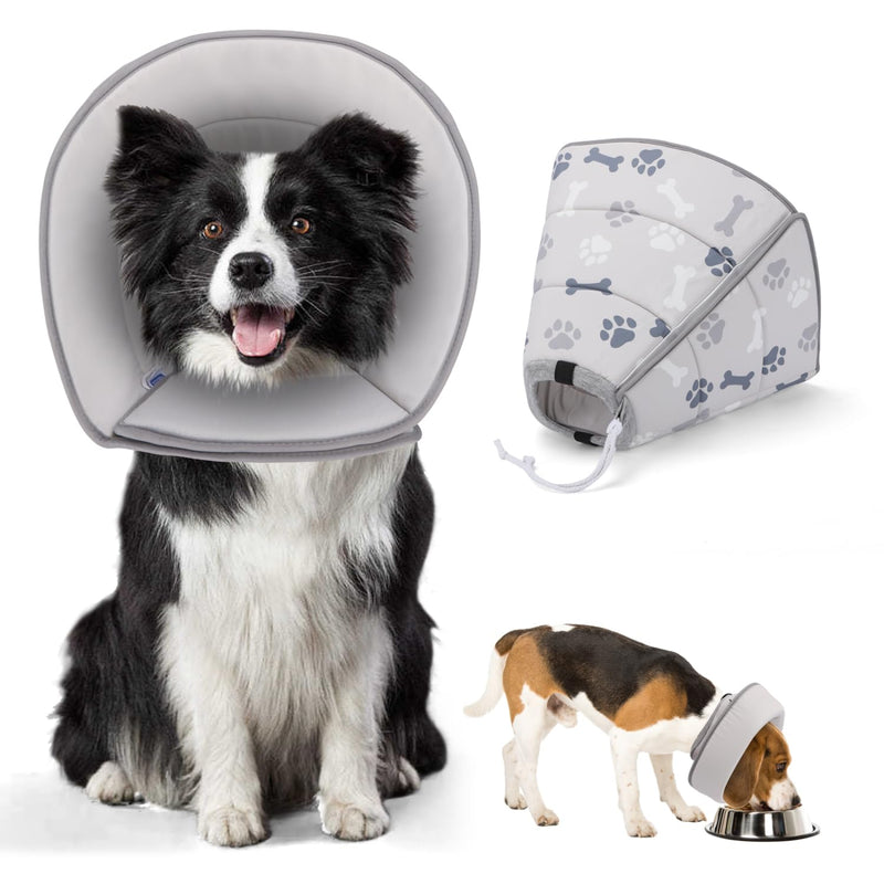 Nobleza - Foldable neck collar for dogs and cats, adjustable dog collar, dog collar, leak protection for dogs, soft protective collar for dogs, prevention of injuries or wounds licking or scratching, XS neck circumference: 13cm-18.5cm - BeesActive Australia