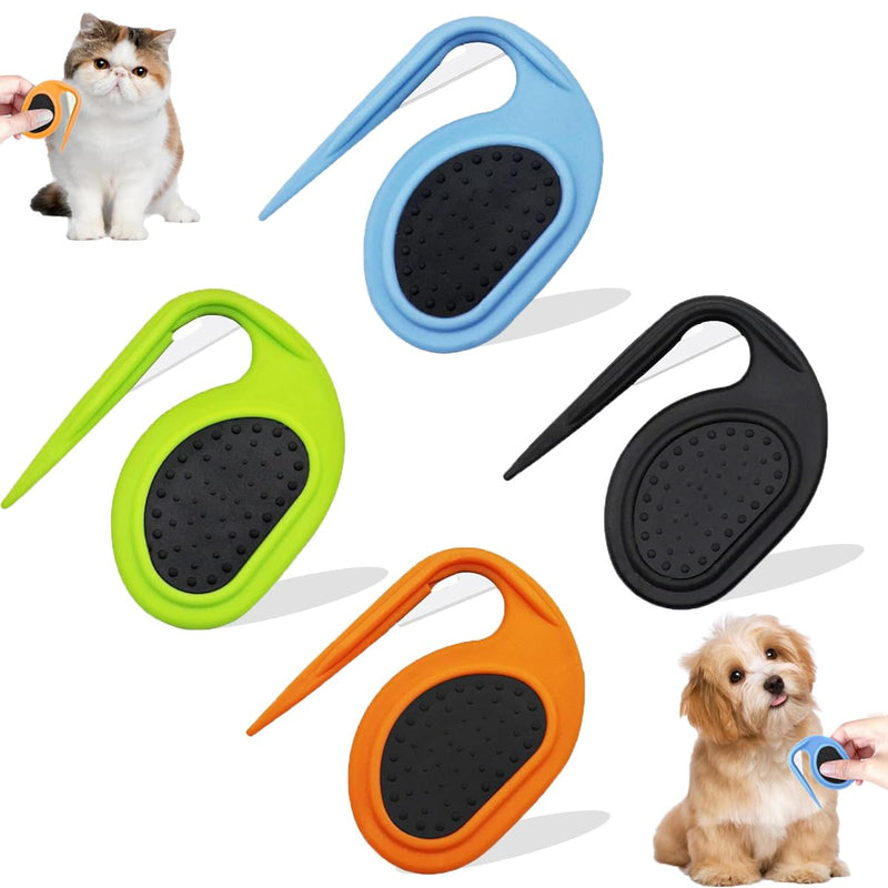 Pack of 4 de-matting knives for cats, multifunctional animal hair remover, pet knotting comb, undercoat brush for dogs with steel blade, de-matting comb for dogs to remove matted hair - BeesActive Australia
