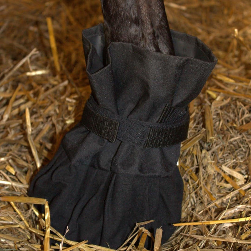PFIFF 103109 waterproof treatment shoe, hoof shoe for hooves and claws, canvas material, one size, black - BeesActive Australia