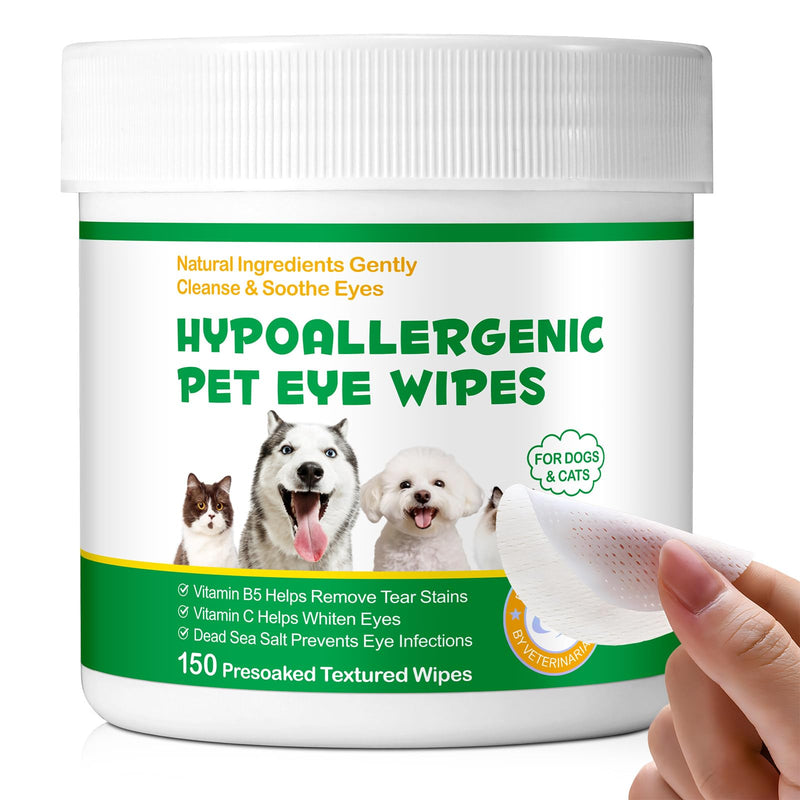 JSBNQRMZ Eye Care Finger Pads for Dogs, Pack of 150, Tear Stain Remover Balm for Pets, Mild Eye Cleaning without Irritation, Gentle, Herbal Eye Care for Dogs and Cats - BeesActive Australia