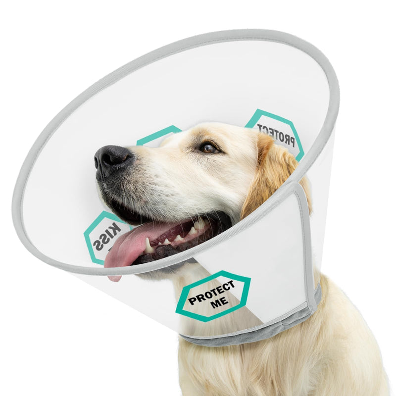 Supet Dog Collar Recovery Collar for Dogs to Prevent Licking, Adjustable Soft Elizabethan Dog Collar for Large, Medium and Small Dogs with Soft Protective Edge XL Letter - BeesActive Australia