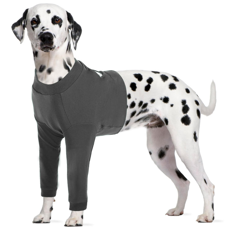 CITÉTOILE Dog Bodysuit After Surgery, Wound Protection Suits for Dogs with Leg, Front Leg Protection for Injury Dogs, Anti-Wound Licking Surgery Body Dogs, E-Collar Alternative, Grey, XXL - BeesActive Australia