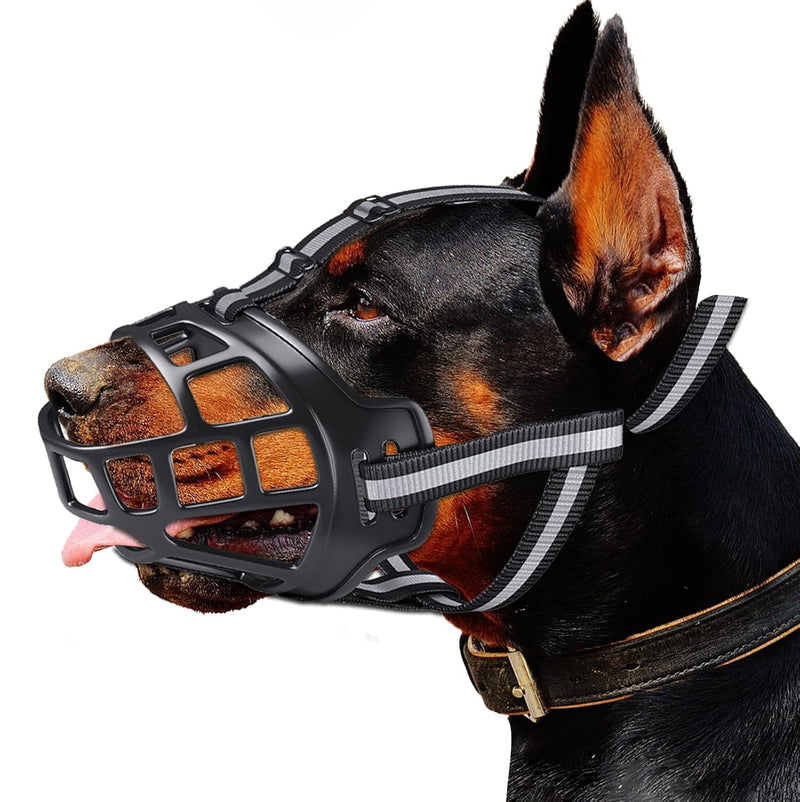 JUXINE muzzle for large dogs, breathable all-round coverage and adjustable straps for muzzles of medium and large dogs, preventing biting, chewing and barking (size 5) SIZE 5 - BeesActive Australia