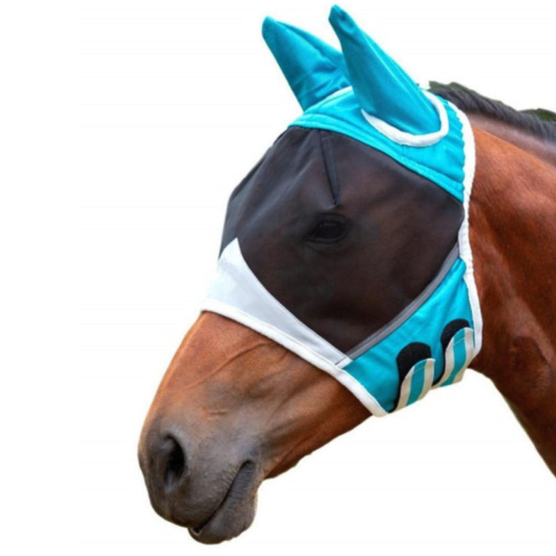 YANINEE 50 * 37cm fly mask horse UV protection, fly hood horses with ear protection - BeesActive Australia