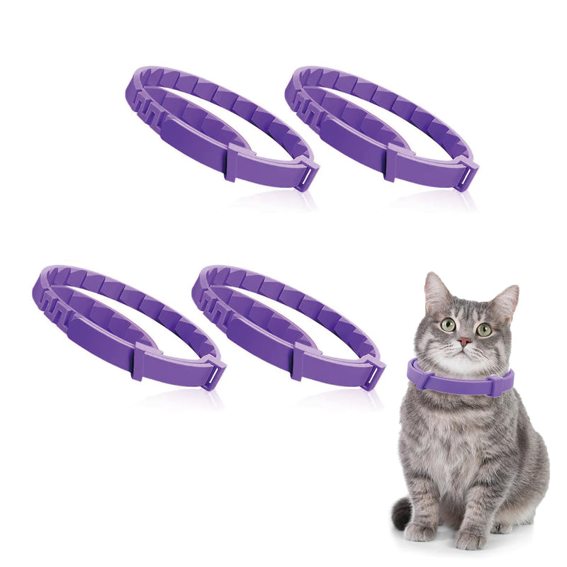 Pack of 4 Calming Collar for Cats, Calming Collar for Dogs, Adjustable Calming Collars, Calming Agent, Relieves Anxiety in Cats and Dogs, Calming Collar, Anti-Stress Cat Neck - BeesActive Australia