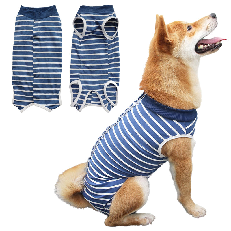 TYXHXTF 2 pieces dog bodysuit after surgery, castration, recovery suit for dogs, dog bodysuit after castration, male dog, dog bodysuit after surgery, bitch, wound protection suits for dogs, blue M - BeesActive Australia