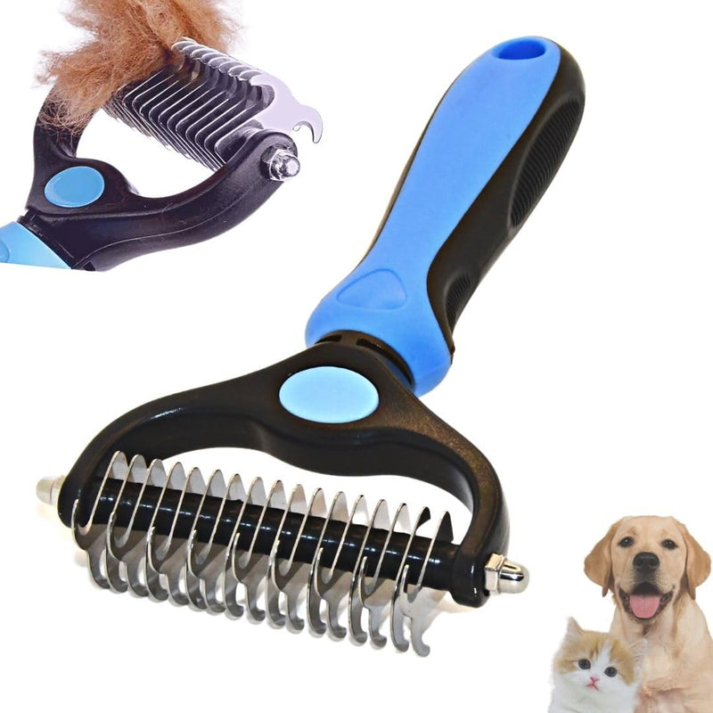 Tiertastisch dog brush & cat brush for medium & long hair, undercoat comb for removing undercoat and tangles, top hair protection and massage effect, fur hair brush for depilation - BeesActive Australia