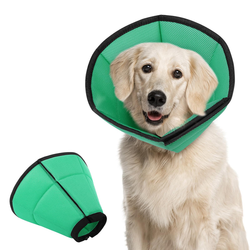 PUZAUKAL Soft Dog Collar Leak Protection Adjustable Dog Neck Brace Comfortable Protective Dog Collar Leak Protection Dog Neck Brace After Surgery Bite Prevention Teal (L) L - BeesActive Australia