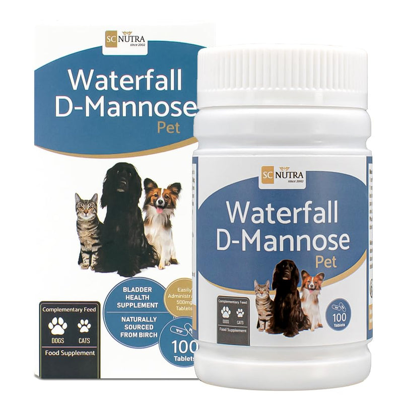 Waterfall D-Mannose Pet Tablets - Feline Cystitis & Canine UTI - Suitable for Cats & Dogs SC Nutra (Sweet Cures) - BeesActive Australia