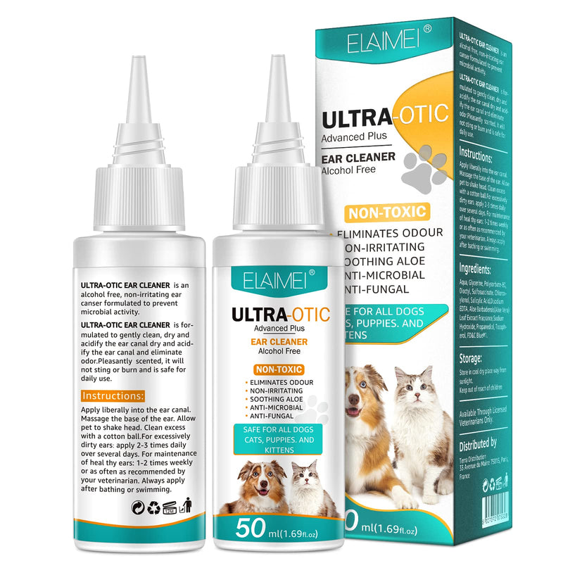 JSBNQRMZ Ear Cleaner for Dogs & Cats 50ml, Extra Strong Dog Ear Cleaner for Inflammation & Infections-Anti-FUNGAL Removal of Ear Powder for Pets, Ear Odor in Pets - BeesActive Australia