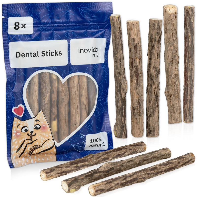 Matatabi Stick Cat: 8 Matatabi Sticks for Cats Dental Care - Wooden Cat Toys for Bad Breath - Cat Chew Toys - Natural Toys for Cats - Cat Sticks - Inovida Cat Accessories - BeesActive Australia