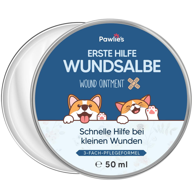 Pawlie's Wound Ointment for Dogs & Cats (50ml) - Ointment for dogs with natural ingredients - Wound ointment for cats - Anal gland ointment for dogs - Silver spray alternative - BeesActive Australia