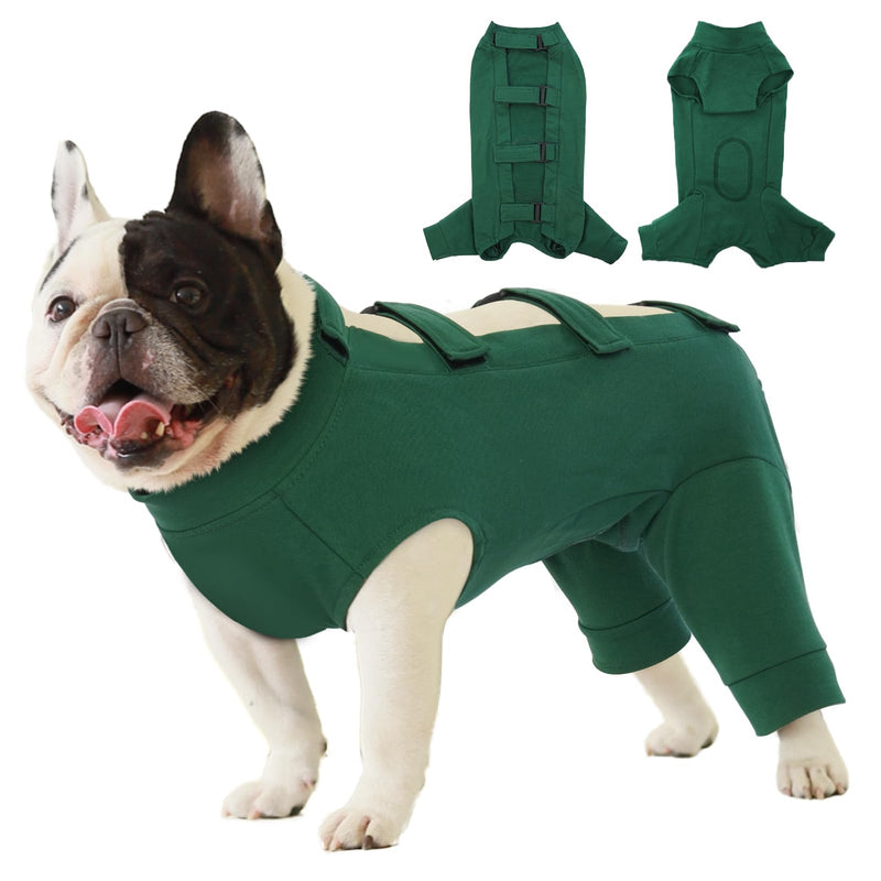 IECOii Dog bodysuit after castration male dogs, breathable bodysuit for dogs after surgery for surgical abdominal wounds and skin protection, e-collar alternative after dog body surgery, large-green large (chest: 22.8-27.2 in) green - BeesActive Australia