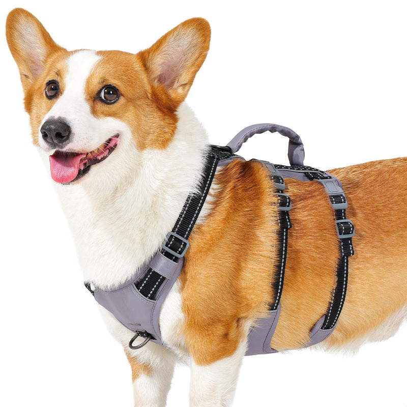 Huntboo Safety Harness Dog Escape Proof, Panic Harness for Dogs, Reflective Harness Dog with Handle, Adjustable Dog Harness for Small, Medium and Large Dogs (Black, M) Medium (1 Piece) Black - BeesActive Australia