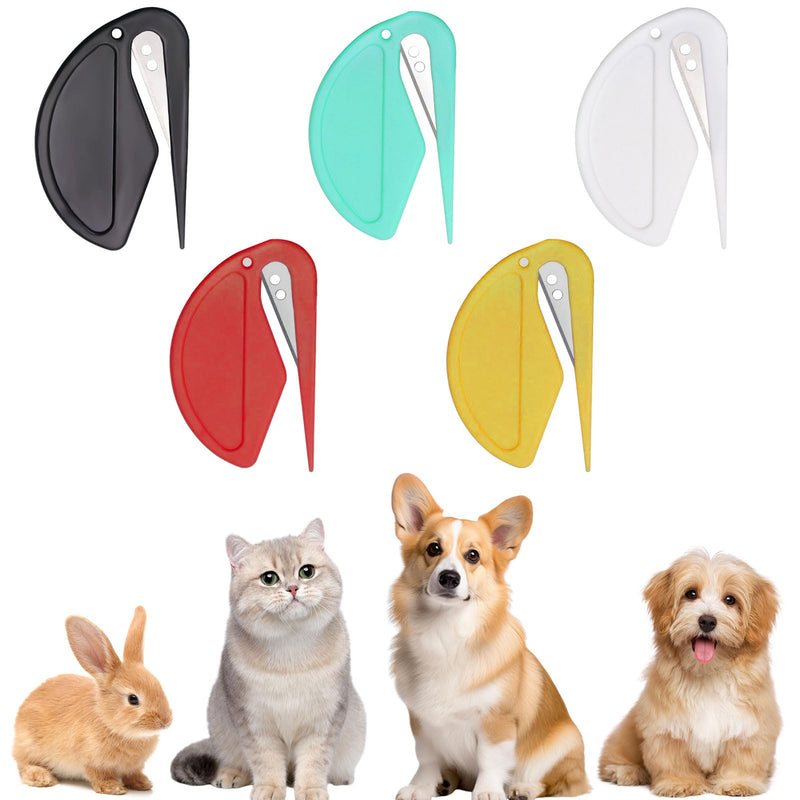 Detangling knife cat, open knot comb 5 pieces, detangling dog, pet knotting comb, pet detangling knife with steel blade, grooming knotter, perfect for removing tangles - BeesActive Australia