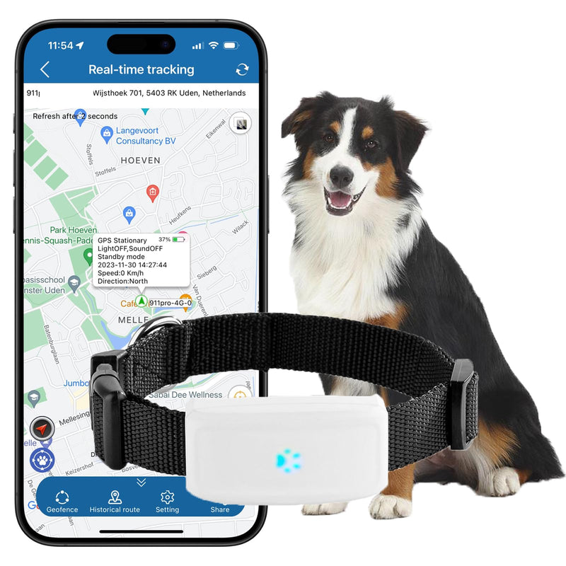 Winnes GPS Tracker Cat, Mini GPS Tracker Dog Without Subscription Real Time Tracking Anti Loss Alarm Historical Route GPS Collars Waterproof With Free APP - BeesActive Australia