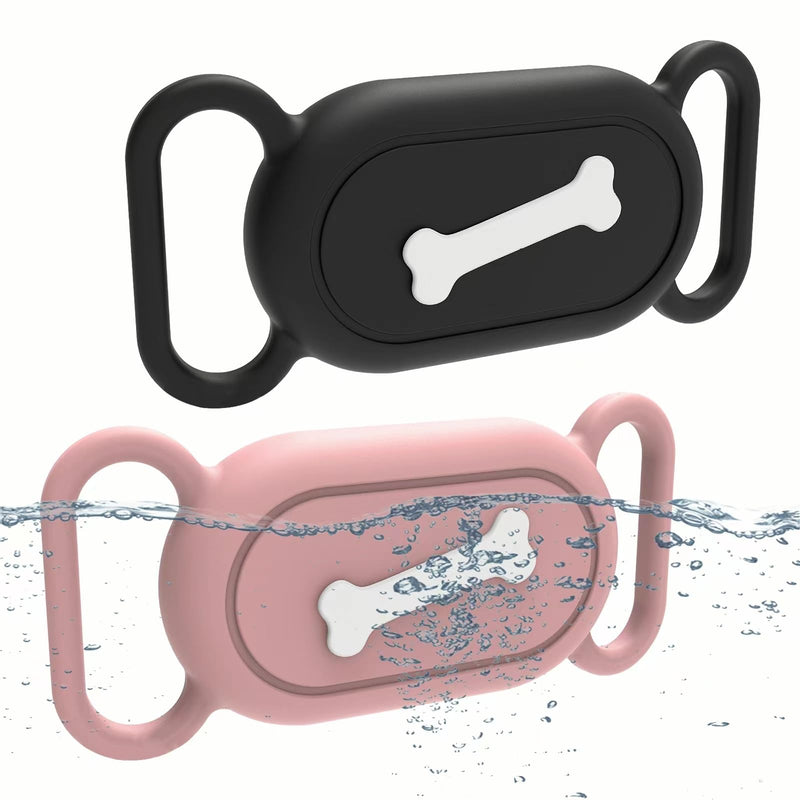 2PCS Cat GPS Tracker Collar Compatible with Samsung Galaxy Smarttag 2, GPS Cat Collar Smarttag 2 Case, Dog Tag Silicone Smart Tag 2 Case, Waterproof, for Children Dogs Cats (Bone Style) - BeesActive Australia