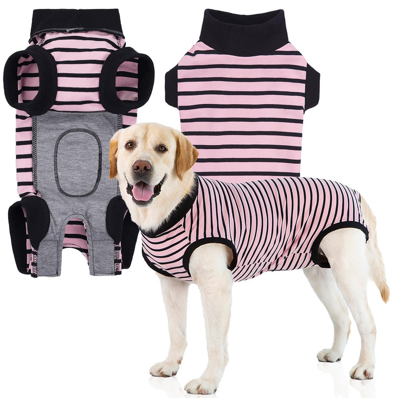 Cyponpy dog bodysuit with Velcro fastener surgery body for dogs after surgery castration bitch male dogs surgery body pet shirt dog leak protection dog body operation wound protection suit for small medium and large dogs M pink - BeesActive Australia