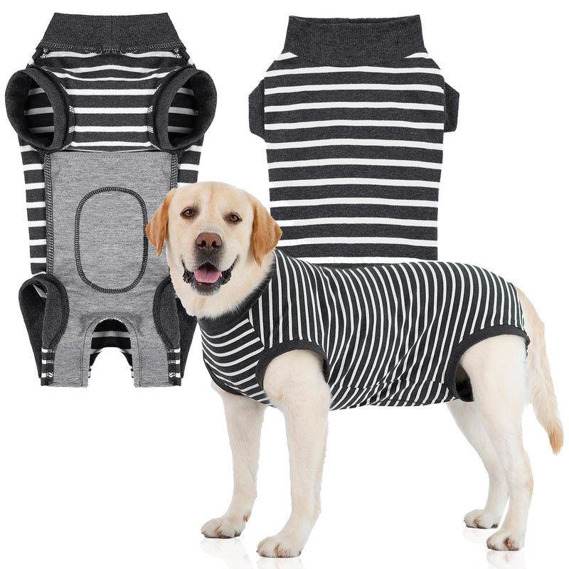 Cyponpy dog bodysuit with Velcro fastener surgery body for dogs after surgery castration bitch male dogs surgery body pet shirt dog leak protection dog body operation wound protection suit for small medium and large dogs XL gray - BeesActive Australia