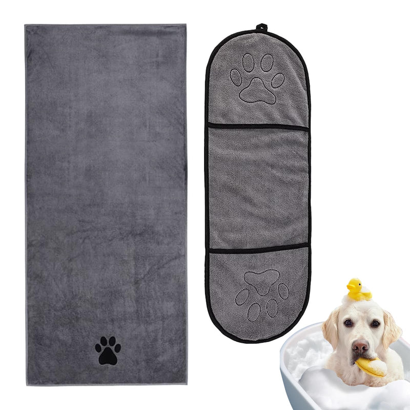 Pack of 2 dog towels, large dog towels, extra absorbent dog towels, pet towels, quick-drying dog towels, soft dog towels, large dogs dog towels, for dogs and cats - BeesActive Australia