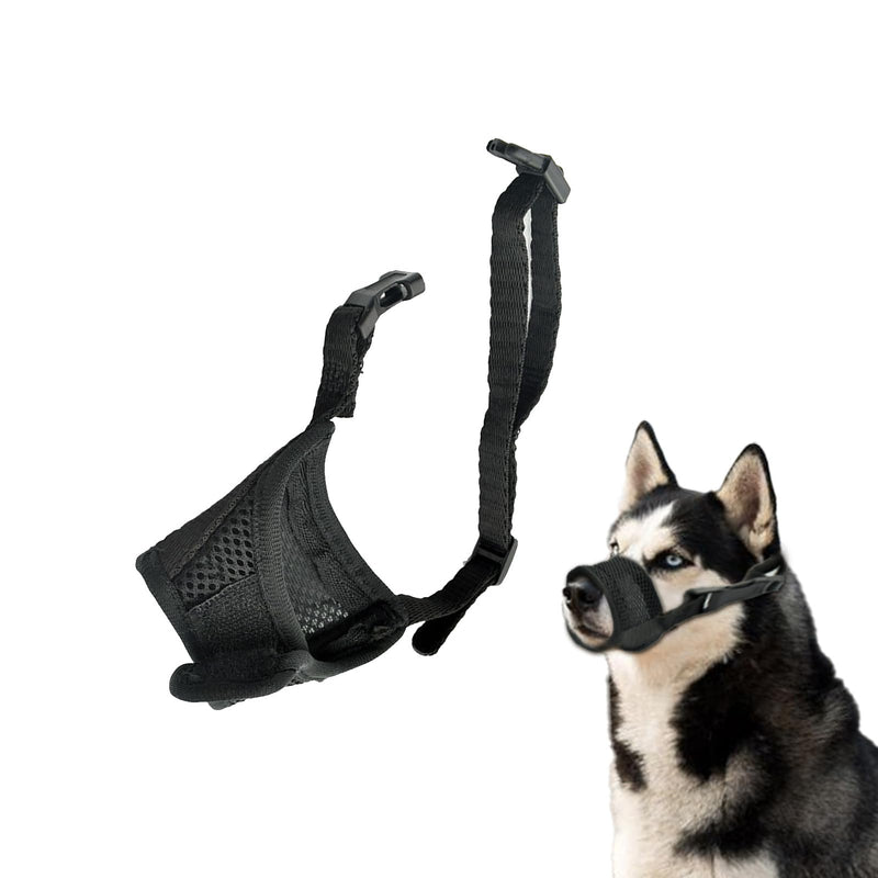 Dog Muzzle, Dog Muzzle Adjustable Fabric Muzzle Small Dogs Nylon Muzzle Mesh Breathable Muzzles Dog Mouth Guard Mask Anti-Chewing Barking Biting for Golden Retriever Husky, XL Black01 - BeesActive Australia