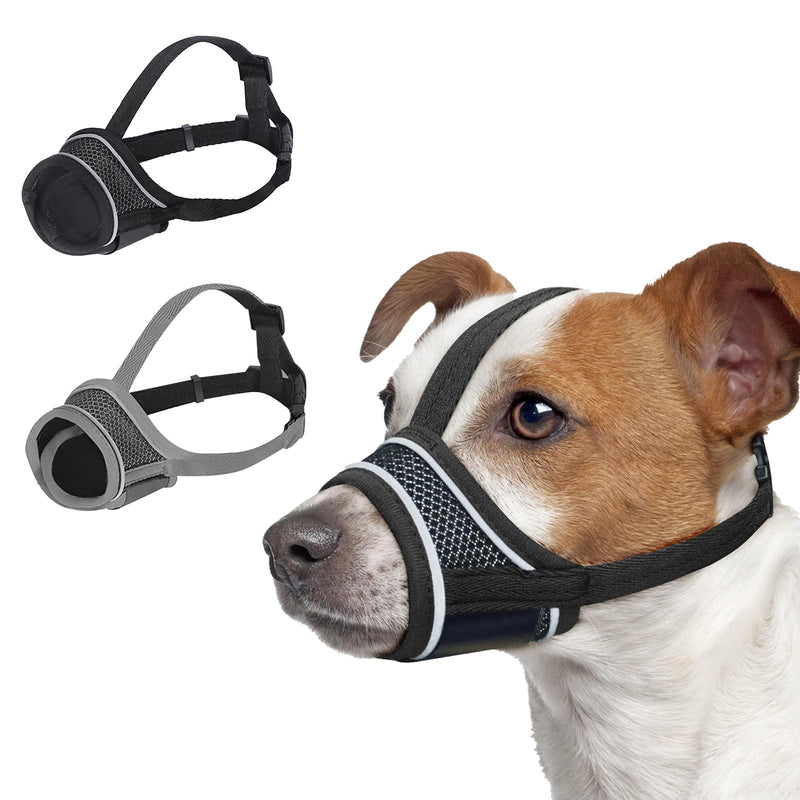 JSTHHTT 2 pieces muzzle for dogs, dog muzzle, adjustable loop, soft muzzle for medium dogs, prevents biting, chewing and barking, for small, medium dogs - BeesActive Australia