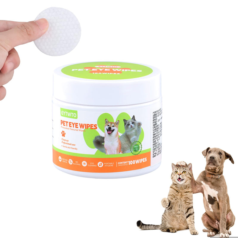 Shengxi dog eye cleaning wipes, pack of 100, aloe vera eye wipes for cleaning dogs and cats, eye cleaning pads for dogs and cats, removes tear stones and saliva residue - BeesActive Australia