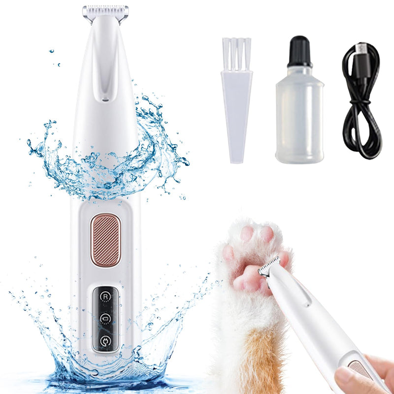 Dog clipper, waterproof quiet rechargeable pet paw trimmer with LED light, professional dog trimmer for thick, long and curly pet hair - BeesActive Australia