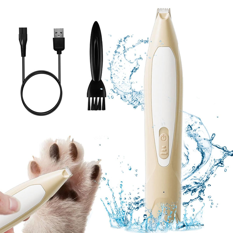 Dog Paw Trimmer, Pet Foot Hair Trimmer with LED Light, Rechargeable Low Noise Cat Hair Trimmer for Grooming Pet Hair Around Paws, Eyes, Ears, Face, Torso - BeesActive Australia