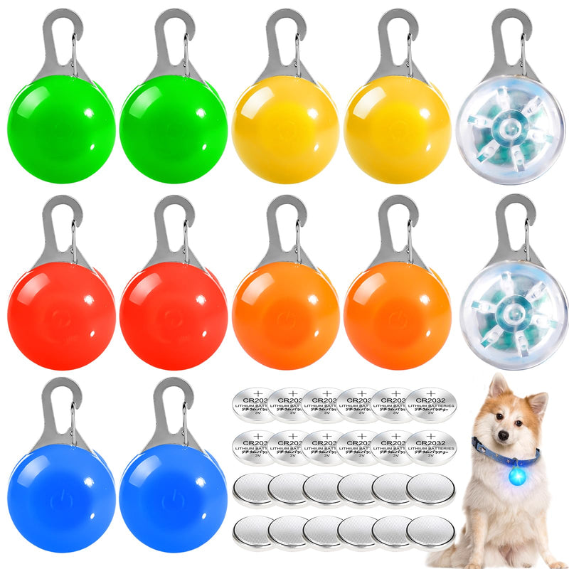 Pack of 12 dog light pendants, flashing light dog, dog safety flashing light clip-on LED light pendant, pet light collar with 3 flashing modes, light pendant for school bags and children - LED - BeesActive Australia
