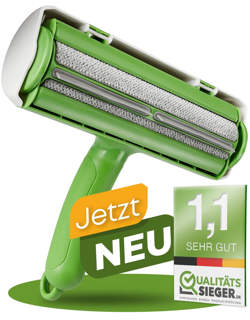 DOGGYBOO NEW 2024 Self-Cleaning Pet Hair Remover - Premium Lint Roller for Dog Hair and Cat Hair, Reusable Cat Hair Remover for Sofa, Carpet, Bed and Car (Green) Green - BeesActive Australia