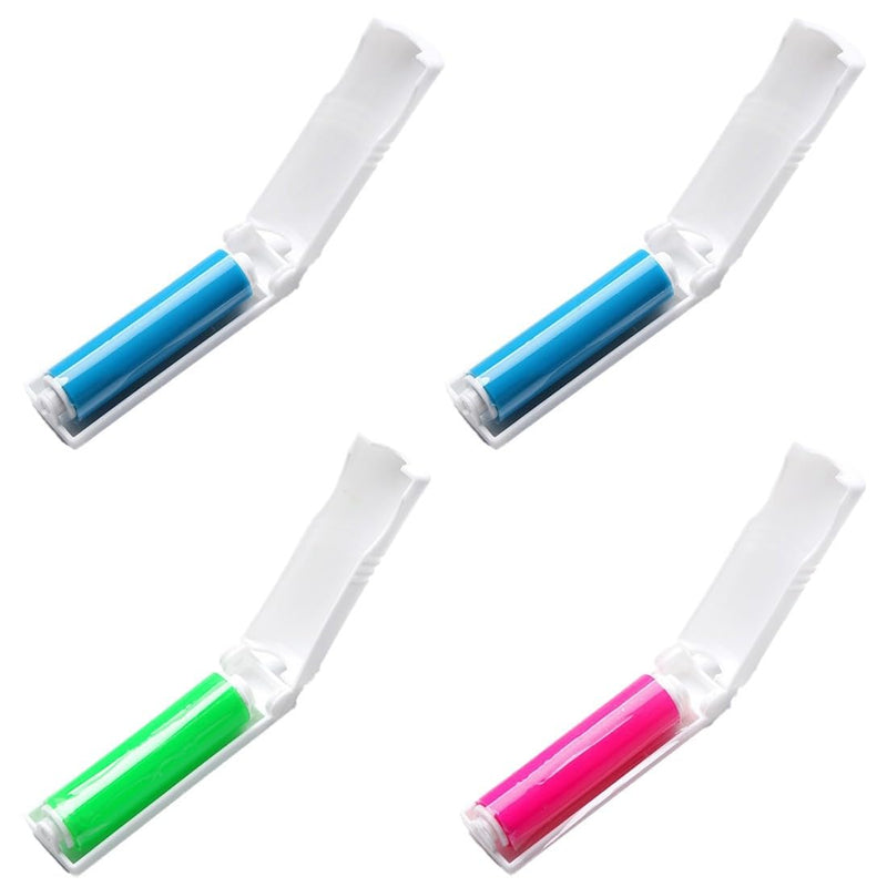 Reusable mini lint roller, clothing lint roller, travel size handbag, sustainable pet hair remover for dog hair, cat hair and lint, pack of 4 - BeesActive Australia