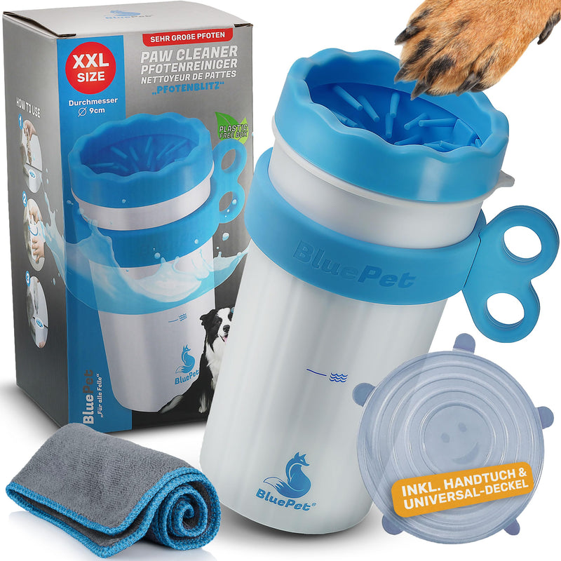 BluePet Paw Cleaner for Dogs | Removes dirt and grime from dog paws | Includes microfiber towel | PfotenBlitz Size XXL Size XXL (from 25kg) - BeesActive Australia
