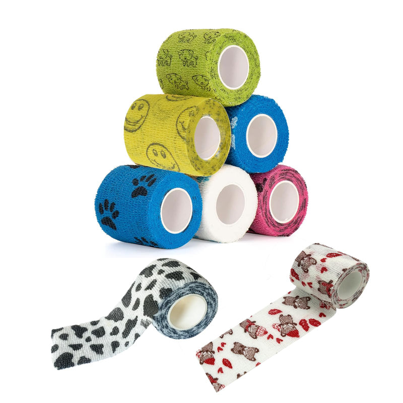 8-piece set of self-adhesive bandages, 2.5 x 45 cm, self-adhesive bandage for dogs, bandages for dogs, self-adhesive bandages for dogs, self-adhesive bandages for dogs, suitable for pets such as dogs and cats - BeesActive Australia