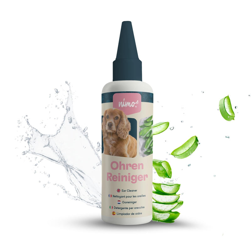 nimo® ear cleaner | for dogs, cats & pets with aloe vera & panthenol | Gentle natural cleansing against itching, infections, earwax, inflammation & discharge | minimizes head shaking - BeesActive Australia