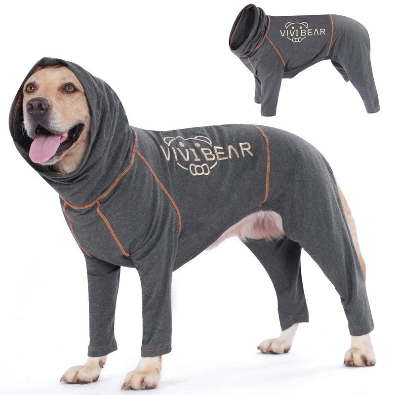 TOPSOSO Dog Bodysuit with Legs with Zipper Prevent Contact with Wounds Dog Bodysuit After Surgery Elasticity Breathability Onesie for Dogs Dog Onesie Suitable for Large Dogs (Gray XL) Grey - BeesActive Australia