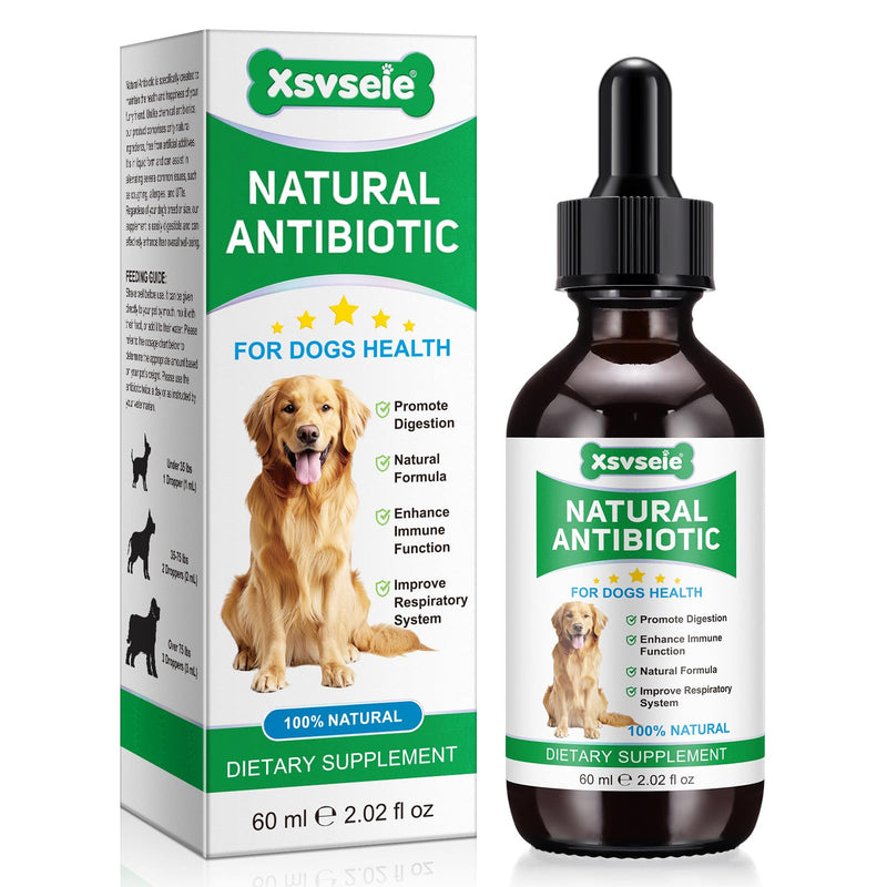 Dog Antibiotics, Antibiotics for Dogs, Dog Allergy & Itch Relief, Yeast Infection Treatment for Dogs, Dog Antibiotics for Infection, Bacon Flavor 60ml - BeesActive Australia