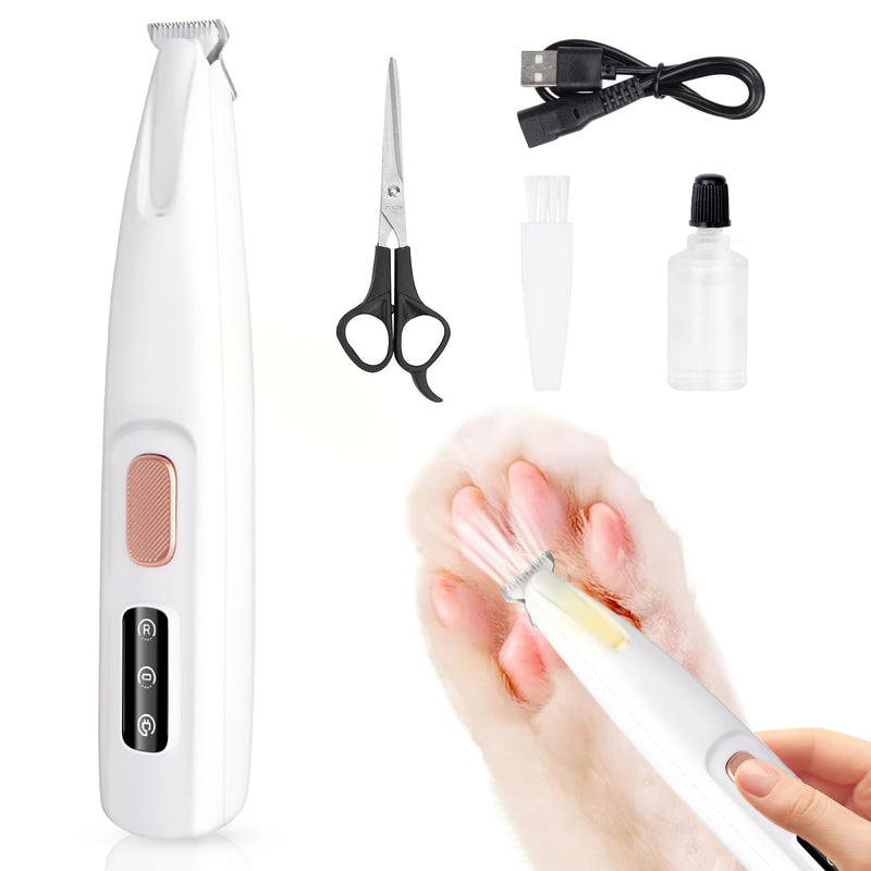 Dog clipper, paw trimmer for dogs, paw trimmer with LED light, paw trim pro dog hair clipper, super quiet, electric for dogs, cats, paws, eyes, ears, face, body - BeesActive Australia