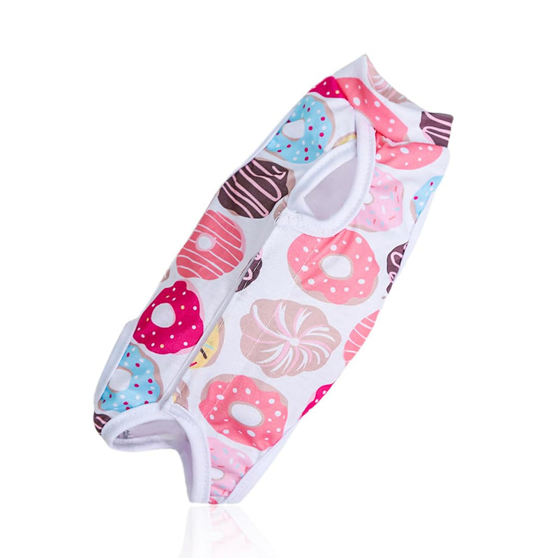 WeddHuis Cat Surgical Recovery Suit Collar Alternative for Cats Dogs Post Surgery Pajama Suit Home Indoor Pets Clothing Donut (M) - BeesActive Australia