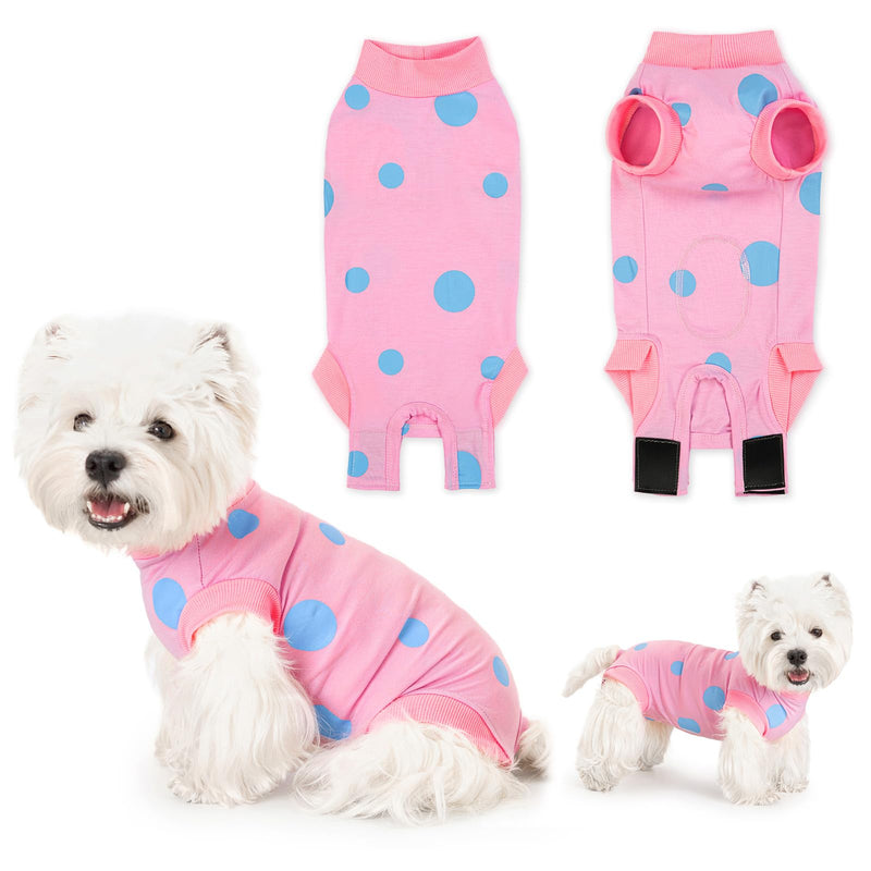 Lyneun Soft Dog Bodysuit After Surgery, Dog Bodysuit After Castration Male Female Dog, Adjustable Bodysuit Dog After Surgery, Breathable Surgery Bodysuit Dog for Hair Loss, Allergies, Anti-Licking, Wound Protection (Pink, L) Pink - BeesActive Australia