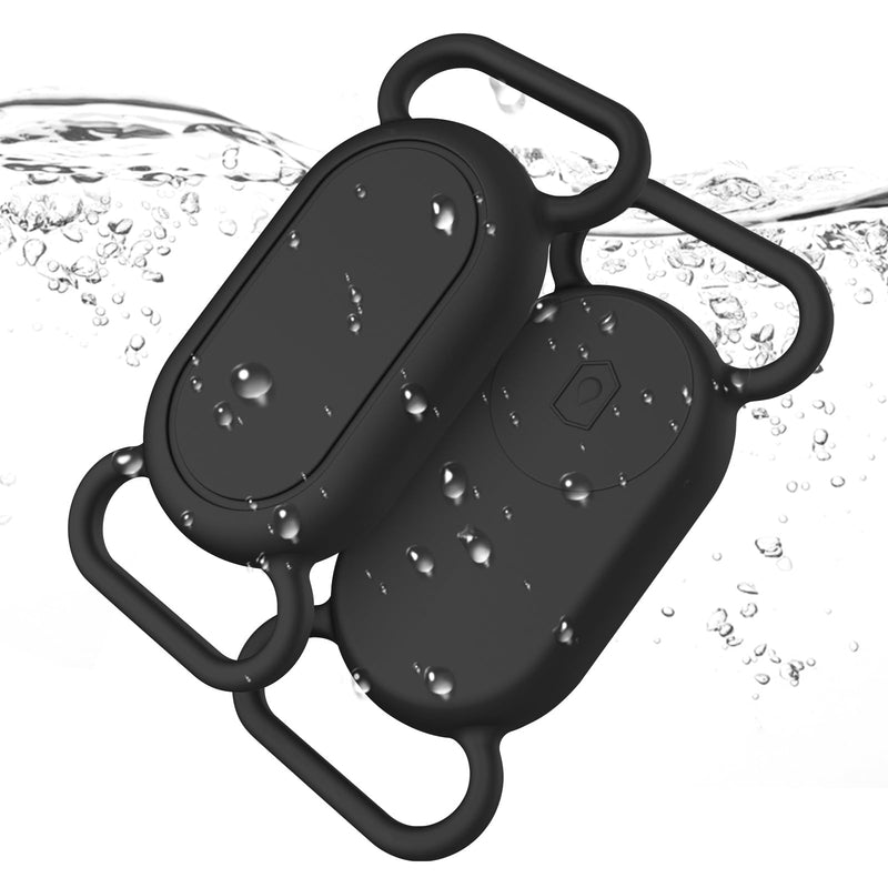 ZGCE Silicone Case for Samsung Galaxy SmartTag2 Case, Dog Collar Protective Case, Galaxy SmartTag 2 Cat Collar Case, Waterproof Loss-Proof Pet GPS Tracker Cases, Black - BeesActive Australia