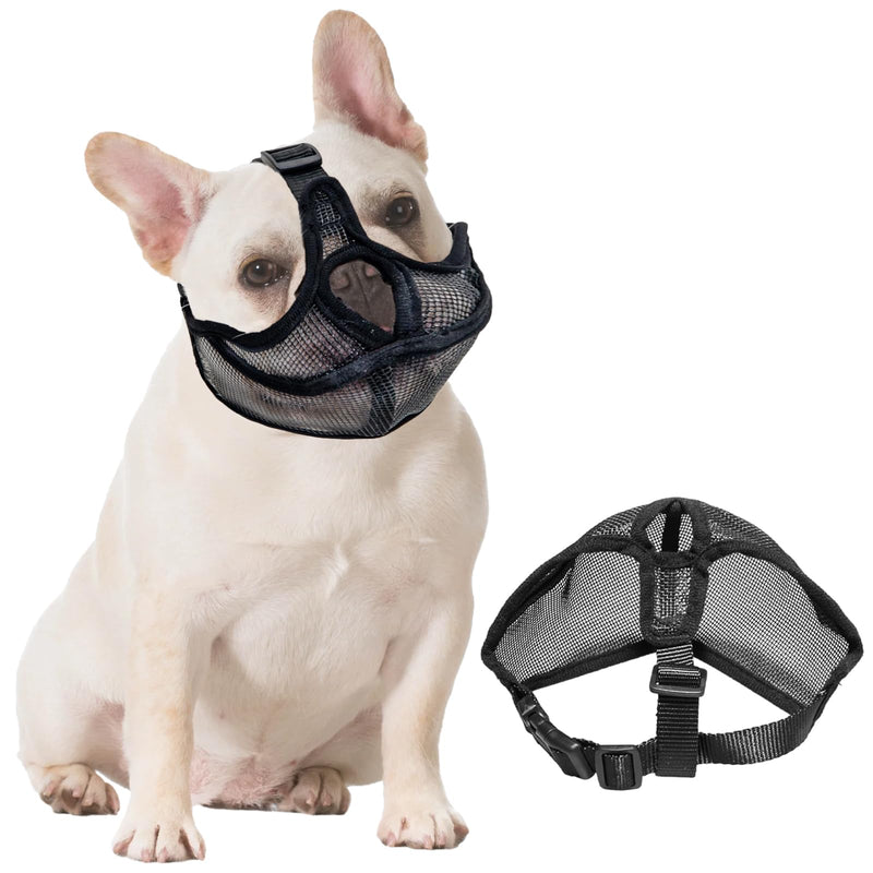 French Bulldog Muzzle Muzzle for Dogs with Flattened Mask for Dogs with Short Snout Dog Muzzle with Short Snout Muzzle Small Dogs Anti Biting Chewing Barking - BeesActive Australia