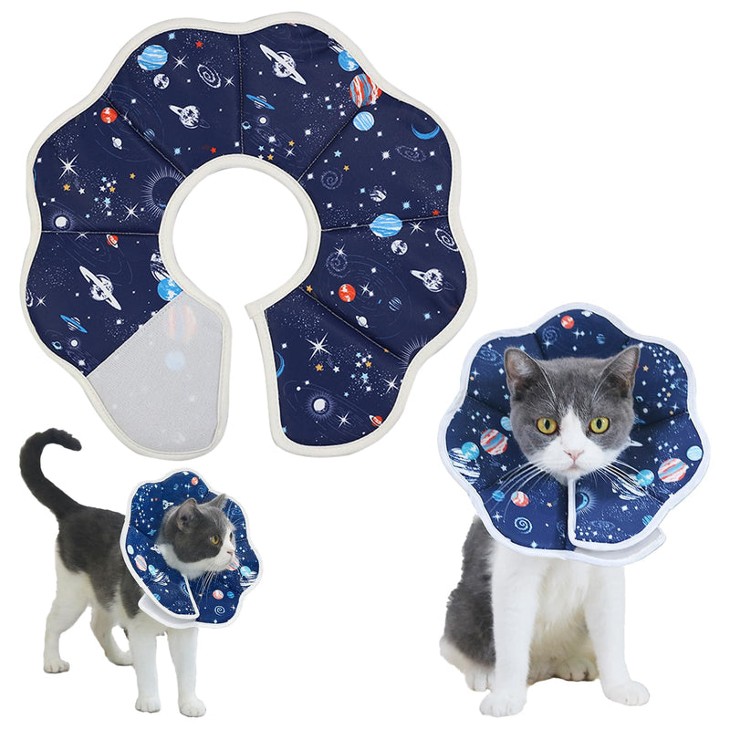 Cat Collar to Stop Licking Post Surgery Adjustable Cat Cone Collar Soft Foldable 19-25cm Neck Circumference Elizabethan Collar for Cats Kittens Puppies M - BeesActive Australia