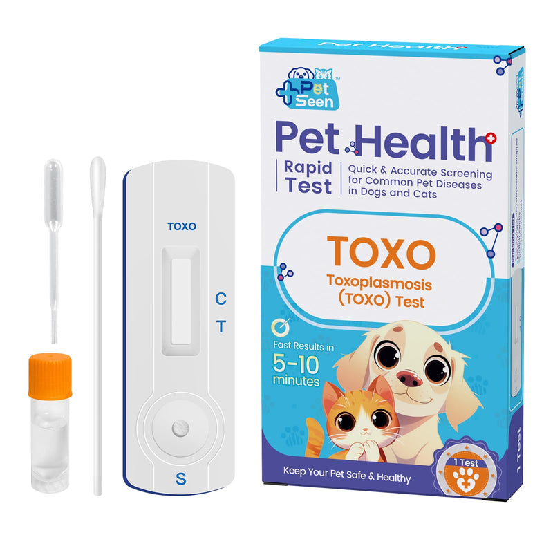 Accufast Pet Health Test Kit - (TOXO) Toxoplasmosis Test - 9 Disease Tests for Dogs and Cats | Fast, accurate detection of common pet diseases TOXO Ag - BeesActive Australia