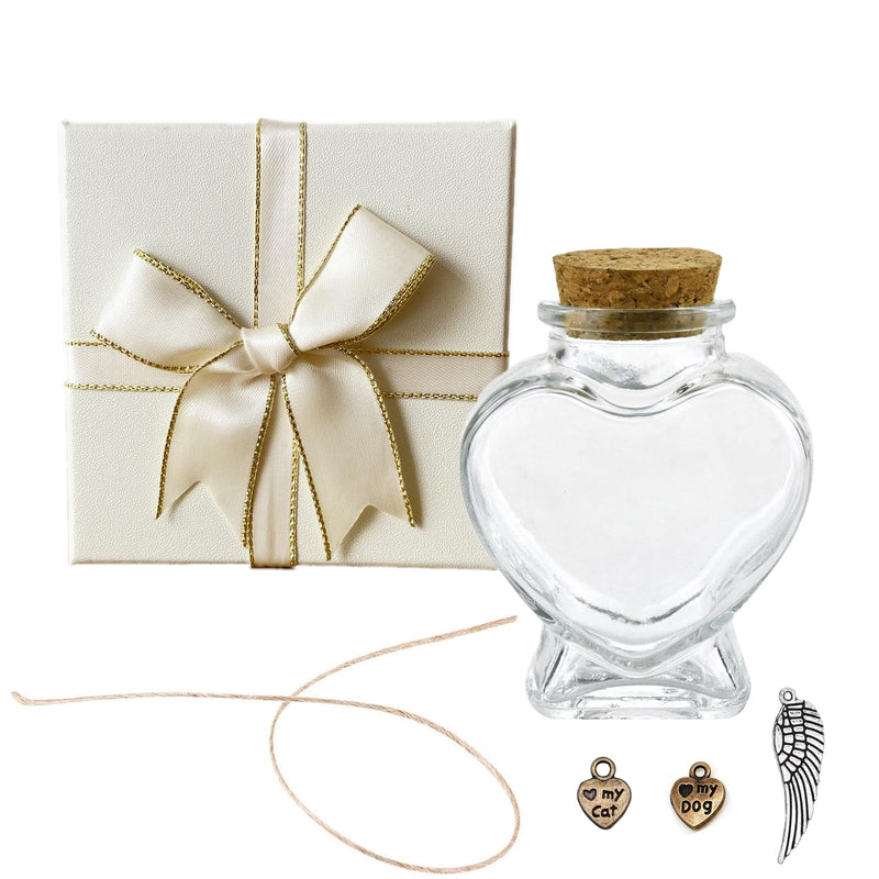 Vencede Mini Glass Bottle Urn, Pet Hair Memorial Bottle, Pet Hair Memorial Bottle, Pet Memorial Urn, Keepsake for Dogs and Cats (1 Piece) - BeesActive Australia